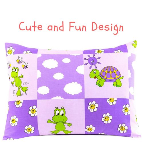 Kids Toddler Pillowcase – Mauve Turtles