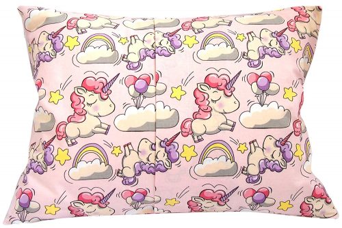 Toddler Pillowcase – Pink Unicorns With Balloons