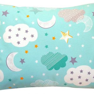 Kids Toddler Pillowcase – Green Moon Stars