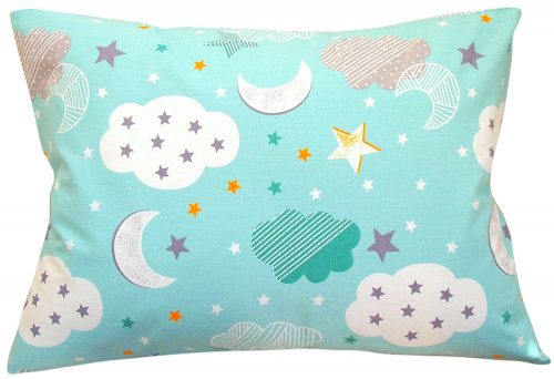 Kids Toddler Pillowcase – Green Moon Stars