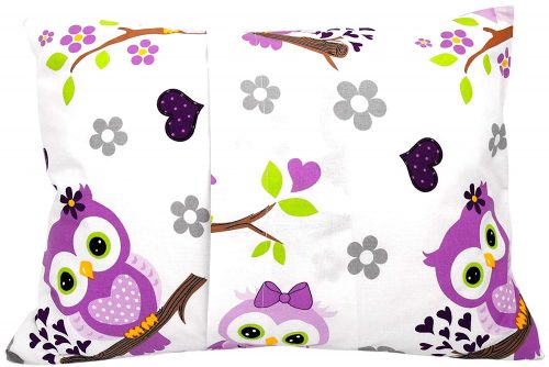 Kids Toddler Pillowcase – Mauve Owls