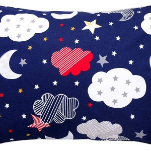 Kids Toddler Pillowcase – Navy Blue Moon Stars