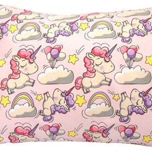 Toddler Pillowcase – Pink Unicorns With Balloons