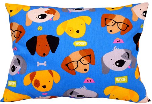 Toddler Pillowcase – Puppies with Glasses On Blue