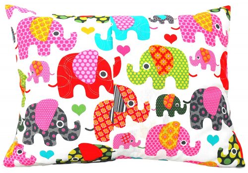 Kids Toddler Pillowcase – Multicolored Elephants