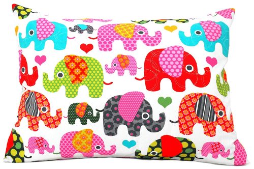 Kids Toddler Pillowcase – Multicolored Elephants