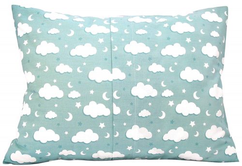 Kids Toddler Pillowcase – Green Clouds