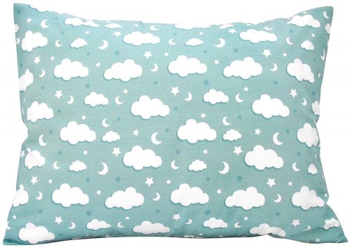 Kids Toddler Pillowcase – Green Clouds